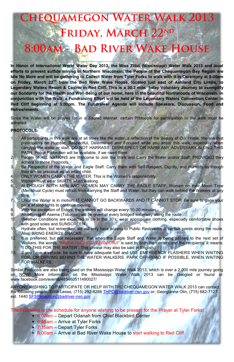 Chequamegon Water Walk 2013